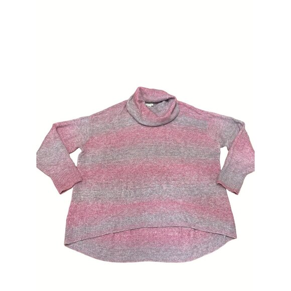 American Eagle Womens Cowl Neck Sweater Medium Pink & Gray - Picture 10 of 11